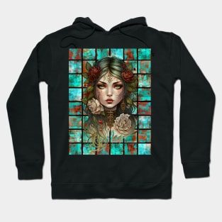 Copper Patina Boho Gothic Girl 5 Hoodie